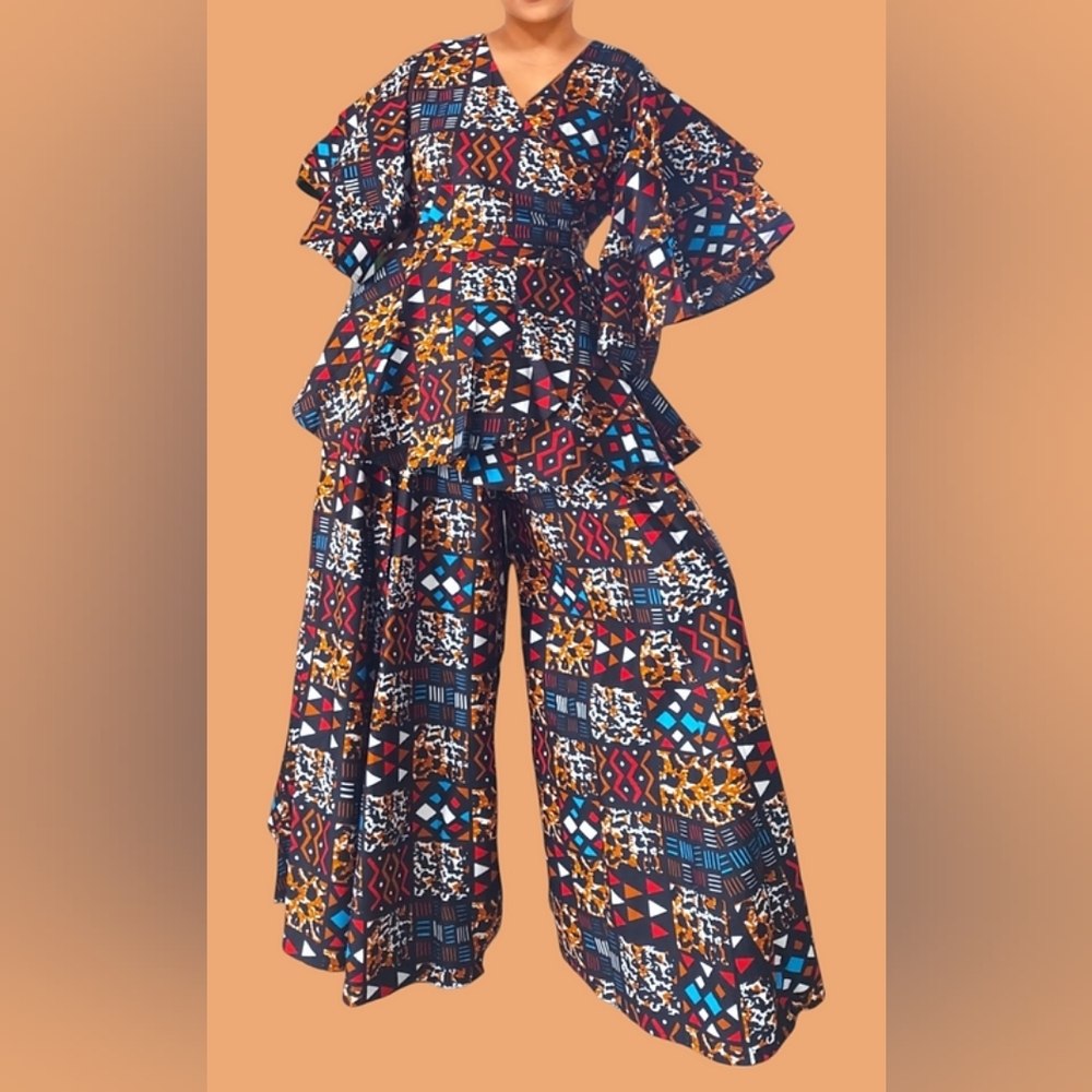 Tribal Patchwork Palazzo Set